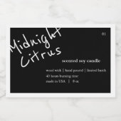 キャンドルプロダクトラベルデザイン フードラベル (シングルラベル)