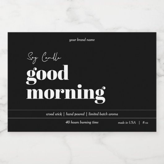 キャンドルプロダクトラベルデザイン フードラベル (シングルラベル)