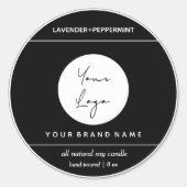 キャンドルプロダクトラベルデザイン ラウンドシール (正面)