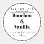 キャンドルプロダクトラベルデザイン ラウンドシール (正面)