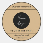 キャンドルプロダクトラベルデザイン ラウンドシール (正面)