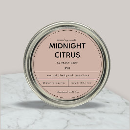 キャンドルプロダクトラベルデザイン ラウンドシール