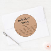 キャンドルプロダクトラベルデザイン ラウンドシール (封筒)