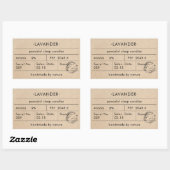 キャンドルプロダクトラベルデザイン 長方形シール (シート)