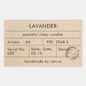 キャンドルプロダクトラベルデザイン 長方形シール (正面)