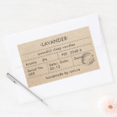 キャンドルプロダクトラベルデザイン 長方形シール (封筒)