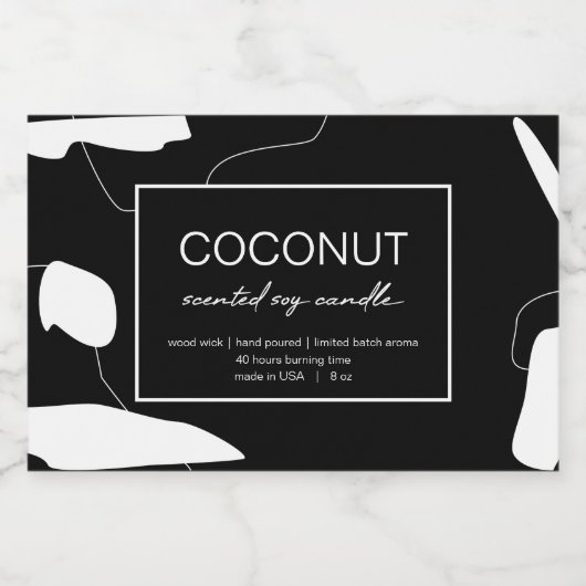 キャンドルプロダクトラベル抽象デザイン フードラベル (シングルラベル)