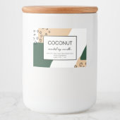 キャンドルプロダクトラベル抽象デザイン フードラベル (正面)