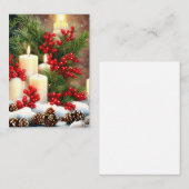 キャンドルベリーとコーンはミニクリスマスを予算 ノートカード (正面/裏面)