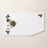 キャンドルホリデータオルと漫画のクリスマスエンジェル ハンドタオル (ハンドタオル)