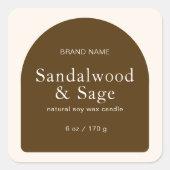 キャンドルボホモダンミニマル製品パッケージ スクエアシール (正面)