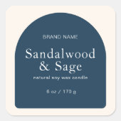 キャンドルボホモダンミニマル製品パッケージ スクエアシール (正面)