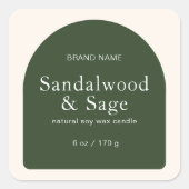 キャンドルボホモダンミニマル製品パッケージ スクエアシール (正面)