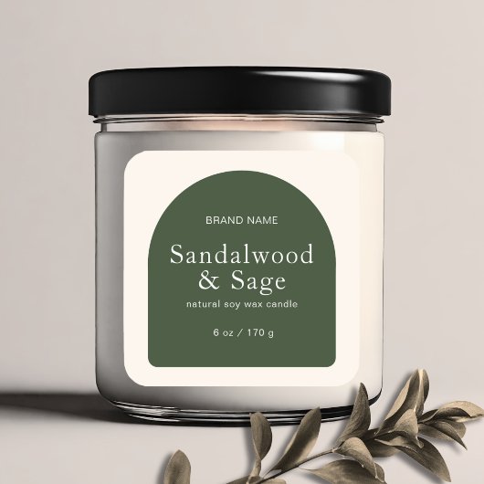 キャンドルボホモダンミニマル製品パッケージ スクエアシール