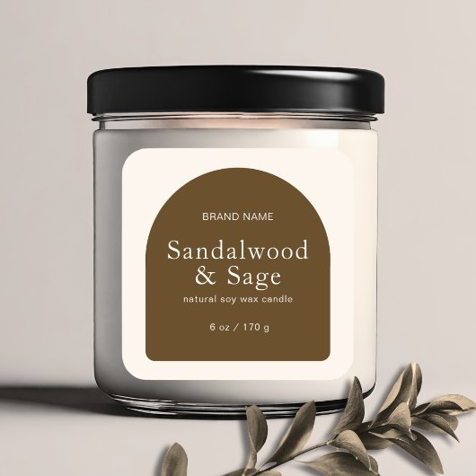 キャンドルボホモダンミニマル製品パッケージ スクエアシール