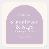 キャンドルボホモダンミニマル製品パッケージ スクエアシール (正面)