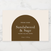 キャンドルボホモダンミニマル製品パッケージ フードラベル (シングルラベル)