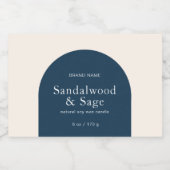 キャンドルボホモダンミニマル製品パッケージ フードラベル (シングルラベル)