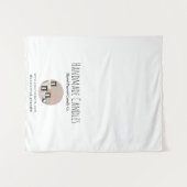 キャンドルポップ・アートのアップショップテーブルランナーサインフォトベンダー タペストリー (正面(横))