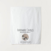 キャンドルポップ・アートのアップショップテーブルランナーサインフォトベンダー タペストリー (正面)