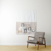 キャンドルポップ・アートのアップショップテーブルランナーサインロゴベンダー タペストリー (インサイチュ)