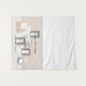 キャンドルポップ・アートのアップショップテーブルランナーサインロゴベンダー タペストリー (正面(横))