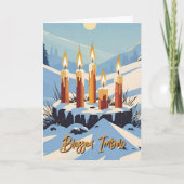 キャンドルマスウィッカ信者インボルクスノーウィーフォレストキャンドル シーズンカード (正面)