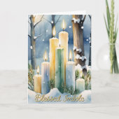 キャンドルマスウィッカ信者インボルクスノーウィーフォレストキャンドル シーズンカード (正面)