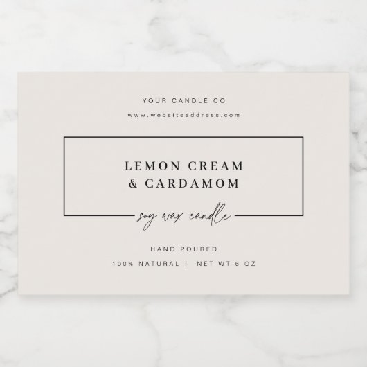 キャンドルミニマルジャーのシール製品ラベル フードラベル (シングルラベル)