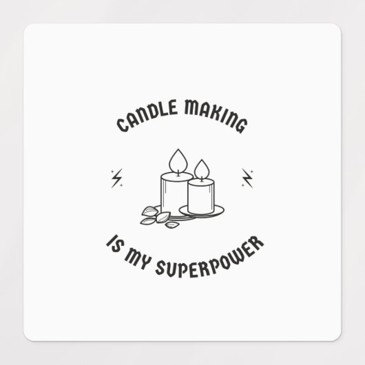 キャンドルメイキングが私の超大国だ ラベル (デザイン1)