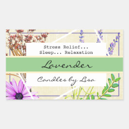 キャンドルメイキングのラベル 長方形シール