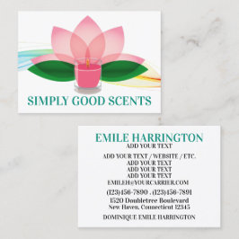 キャンドルメイキング、スパ、リテールギフトショップの名刺 名刺