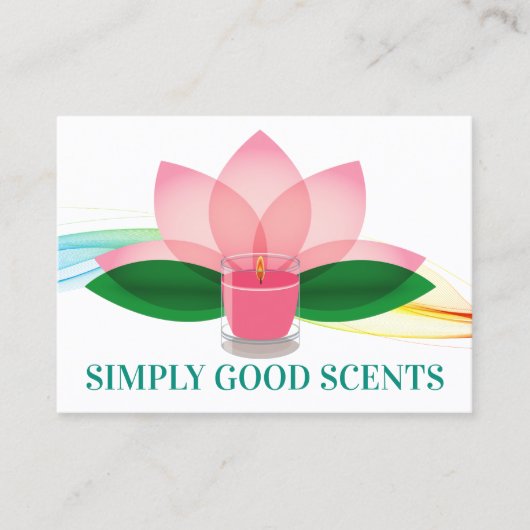 キャンドルメイキング、スパ、リテールギフトショップの名刺 名刺 (正面)