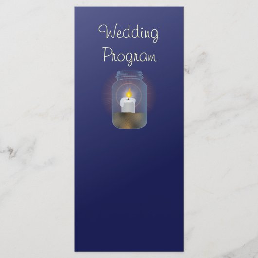 キャンドルメイソンジャース結婚式 プログラムカード プログラム (正面)