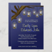 キャンドルメイソンJars Virtual 結婚's 招待状 (正面/裏面)