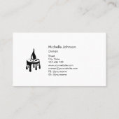 キャンドルメモダンーカーバラ金ゴールドミニマリストビーズワックス 名刺 (裏面)