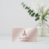 キャンドルメモダンーカーバラ金ゴールド美的ビーズワックス 名刺 (スタンド正面)