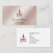 キャンドルメモダンーカーバラ金ゴールド美的ビーズワックス 名刺 (正面/裏面)