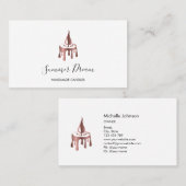 キャンドルメモダンーカーバラ金ゴールド美的ビーズワックス 名刺 (正面/裏面)