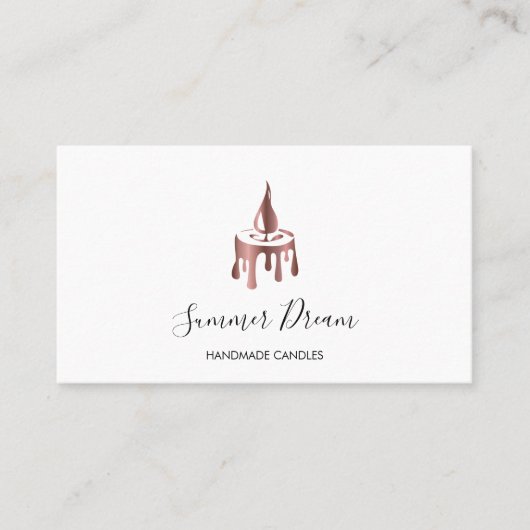 キャンドルメモダンーカーバラ金ゴールド美的ビーズワックス 名刺 (正面)