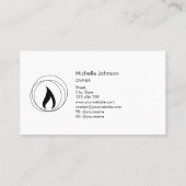 キャンドルメモダンーカー白黒キャンドルメーカー 名刺 (裏面)