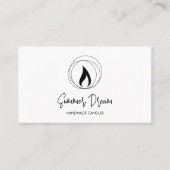 キャンドルメモダンーカー白黒キャンドルメーカー 名刺 (正面)