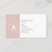 キャンドルメモダンーカー赤面ピンクキャンドルメミニマルーカー 名刺 (裏面)