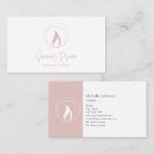 キャンドルメモダンーカー赤面ピンクキャンドルメミニマルーカー 名刺 (正面/裏面)