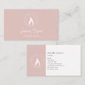 キャンドルメモダンーカー赤面ピンクキャンドルメミニマルーカー 名刺 (正面/裏面)