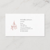 キャンドルメモダンーカー赤面ピンクミニマリストビーズワックス 名刺 (裏面)