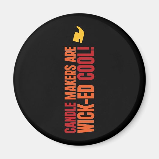 キャンドルメーカーがカッコいいWICK マグネット (正面)