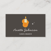 キャンドルメーカーのミニマリストSparkleソーシャルメディアのグレー 名刺 (正面)