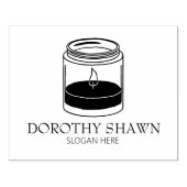 キャンドルモダンスモールビジネス、カスタムLarge ラバースタンプ (インプリント)