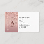 キャンドルモダンメーカーバラ金ゴールドシックろうそくメーカー 名刺 (裏面)